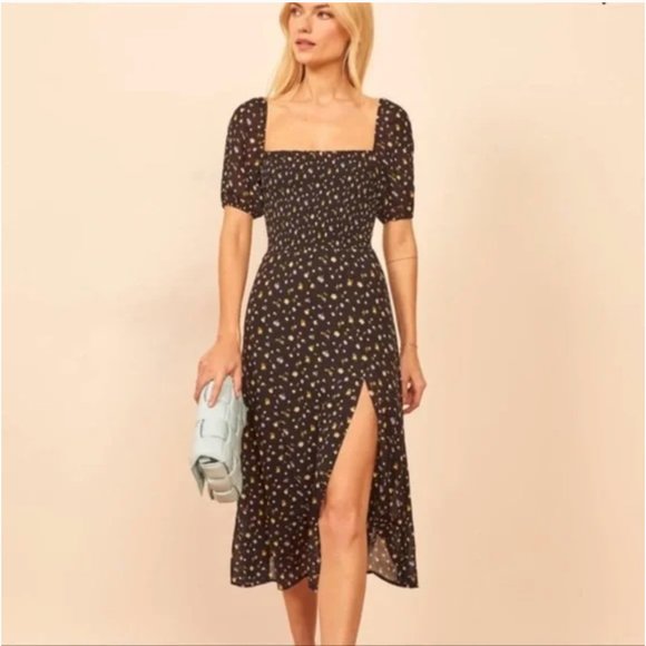 Reformation Meadow Ditsy Midi Dress in Posie - Picture 1 of 13
